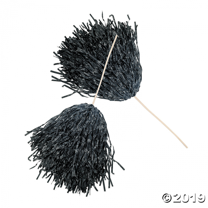 Black Spirit Pom-Poms - 24 Pc.