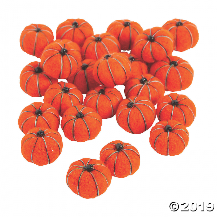 Pumpkin Pom-Poms (24 Piece(s))