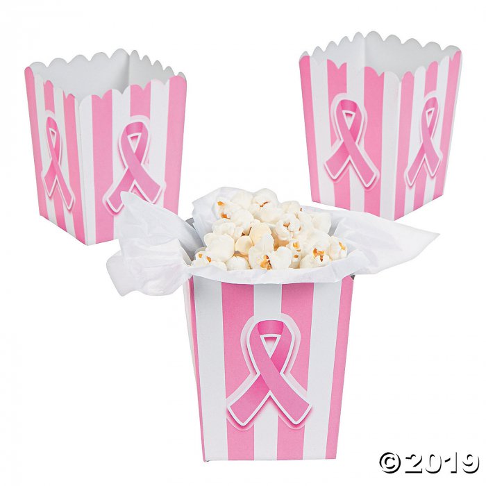 Mini Breast Cancer Awareness Popcorn Boxes (1 Set(s))