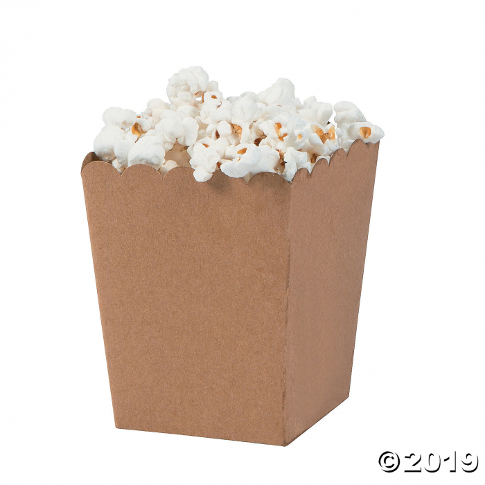 Mini Kraft Cardboard Popcorn Boxes (24 Piece(s)) Mini Kraft Cardboard Popcorn Boxes (24 Piece(s))