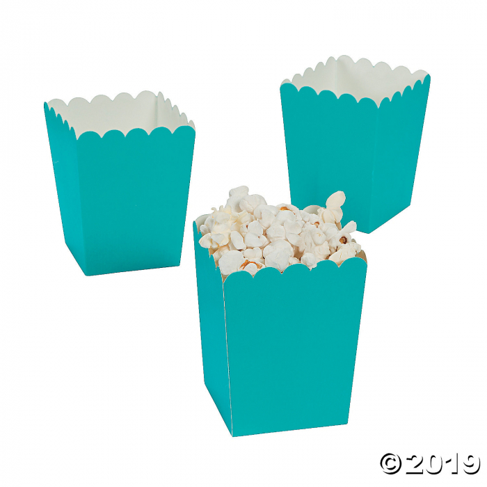 Mini Turquoise Popcorn Box (24 Piece(s)) Mini Turquoise Popcorn Box (24 Piece(s))