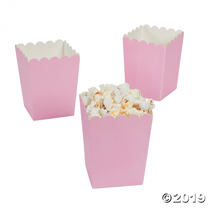 Mini Light Pink Popcorn Boxes (24 Piece(s))