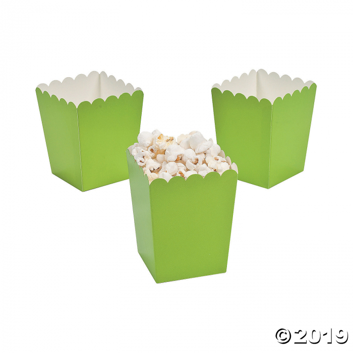 Mini Lime Green Popcorn Boxes (24 Piece(s))