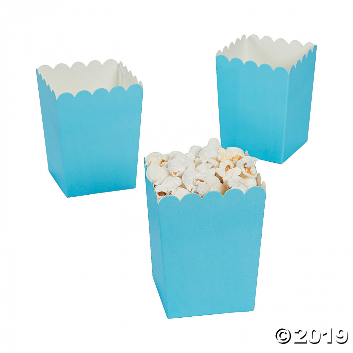 Mini Light Blue Popcorn Boxes (24 Piece(s))