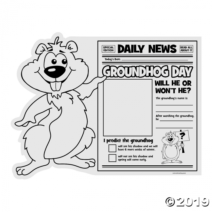 Color Your Own All About Groundhog Day Posters (30 Piece(s))
