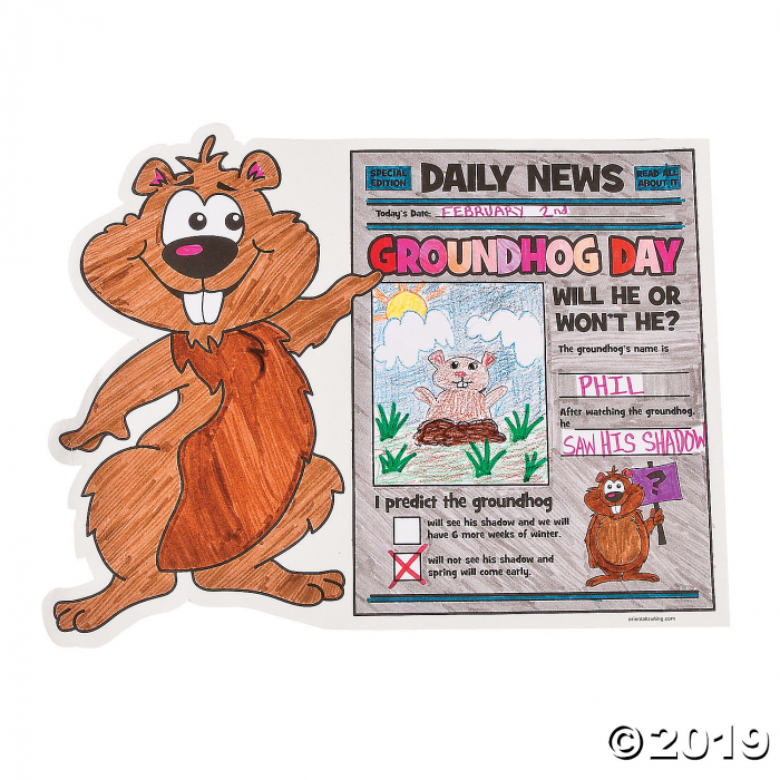 Color Your Own All About Groundhog Day Posters (30 Piece(s))