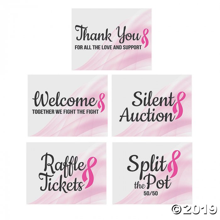 Pink Ribbon Raffle Poster Set (1 Set(s))