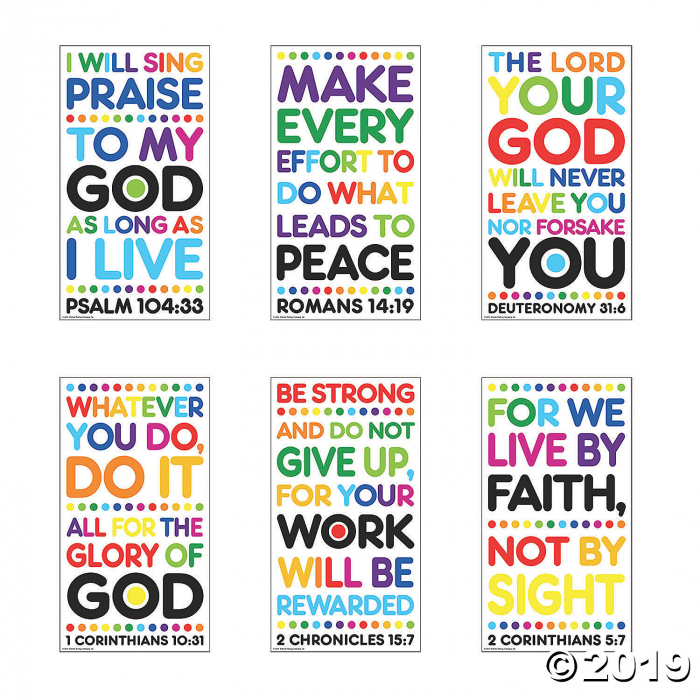Colorful Bible Verse Posters (6 Piece(s))