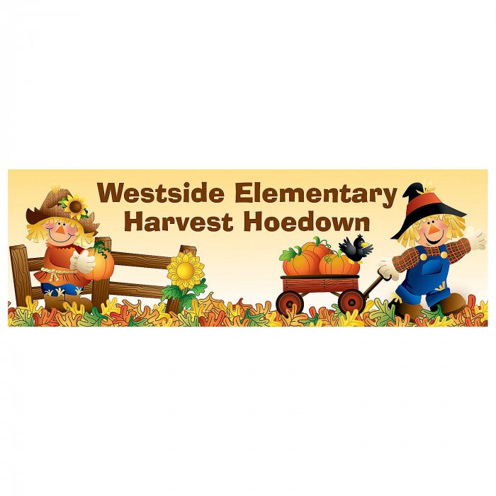 Personalized Medium Harvest Hoedown Vinyl Banner (1 Piece(s))