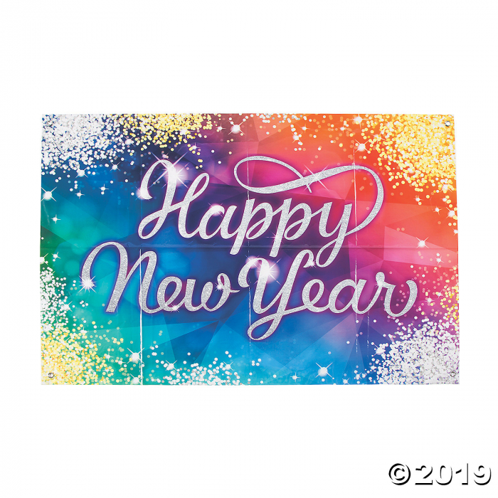 Mini New Year's Eve Jeweltone Banner (1 Piece(s))