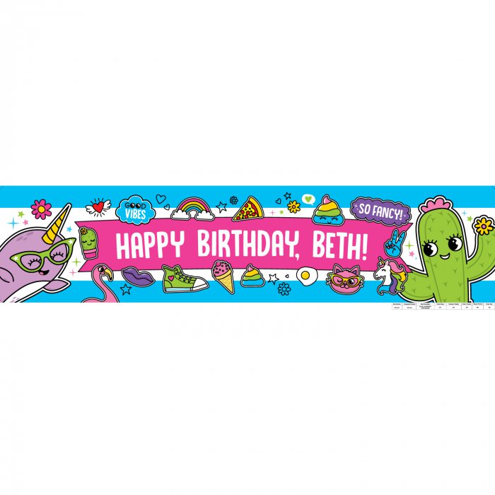 Personalized Girl Squad Party Paper Banner (1 Piece(s))