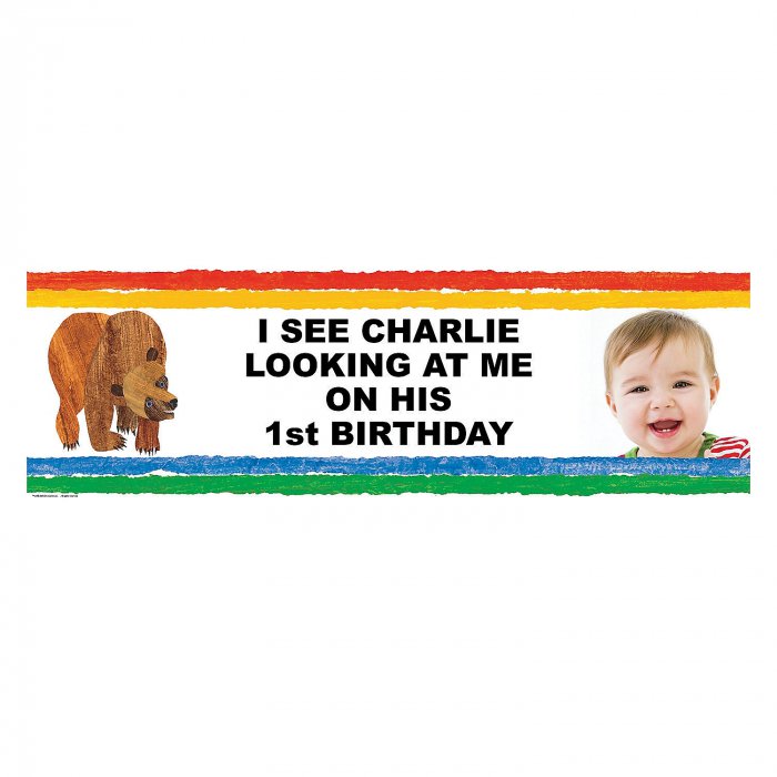 Custom Photo Small Eric Carle's Brown Bear, Brown Bear, What Do You See? Vinyl Banner (1 Piece(s))