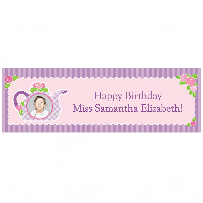 Custom Photo Medium Tea Party Vinyl Banner (1 Piece(s))