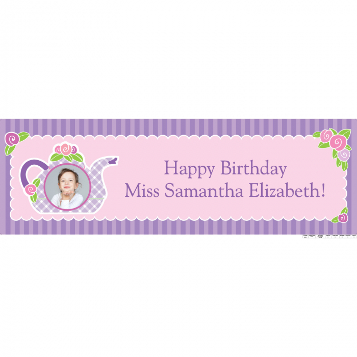 Custom Photo Medium Tea Party Vinyl Banner (1 Piece(s))