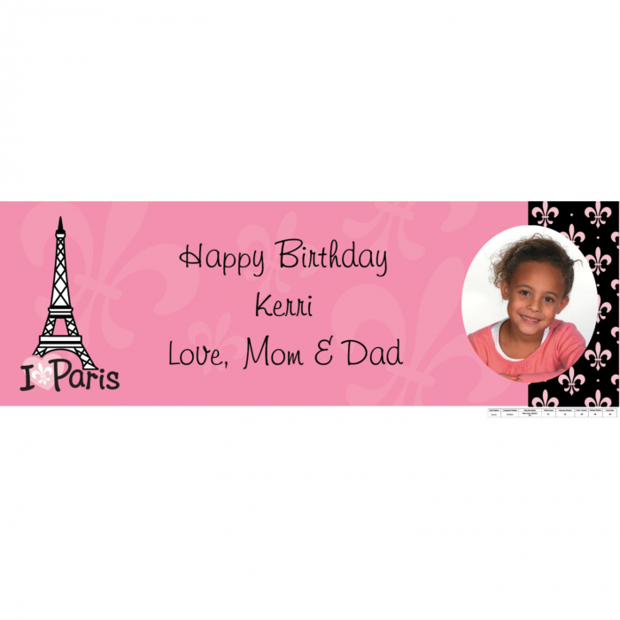 Custom Photo Small Perfectly Paris Vinyl Banner (1 Piece(s))