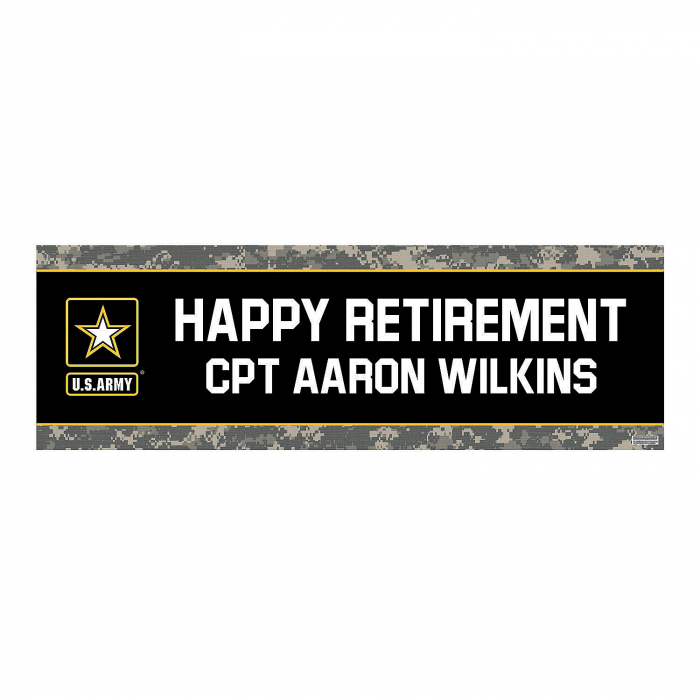 Small Personalized U.S. Army® Retirement Vinyl Banner (1 Piece(s))