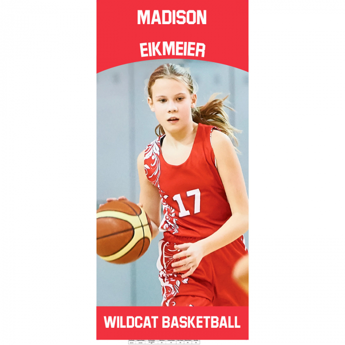 Small Personalized Team Spirit Vertical Photo Banner (1 Piece(s))