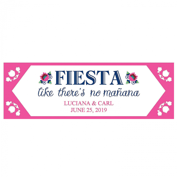 Personalized Small Fiesta Wedding Shower Vinyl Banner (1 Piece(s))