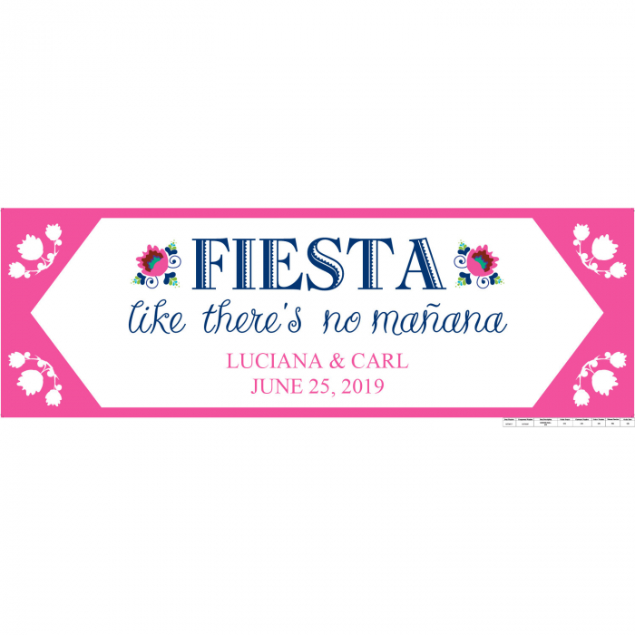 Personalized Small Fiesta Wedding Shower Vinyl Banner (1 Piece(s))