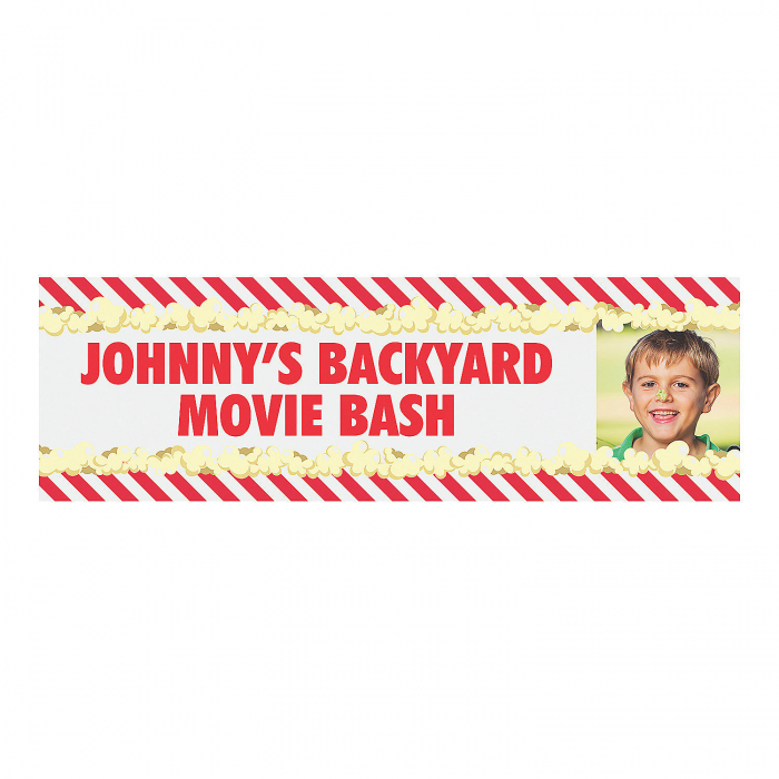 Custom Photo Medium Movie Party Vinyl Banner (1 Piece(s))