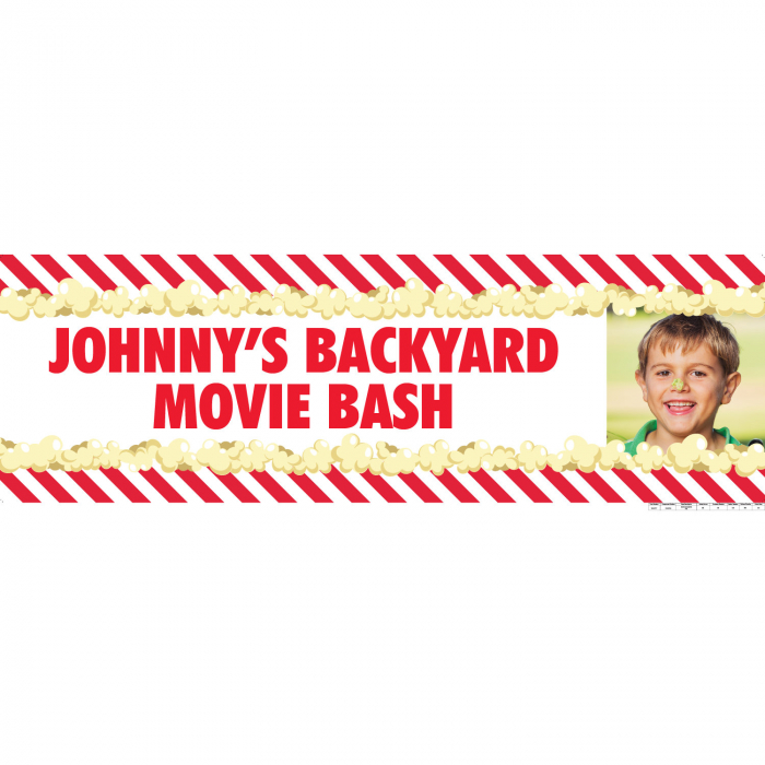 Custom Photo Medium Movie Party Vinyl Banner (1 Piece(s))