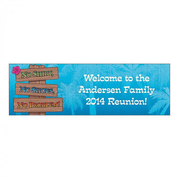 Personalized Small No Problem Vinyl Banner (1 Piece(s))