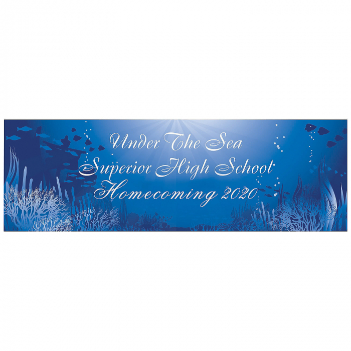 Personalized Large Under the Sea Vinyl Banner (1 Piece(s))