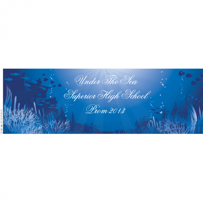 Personalized Large Under the Sea Vinyl Banner (1 Piece(s))