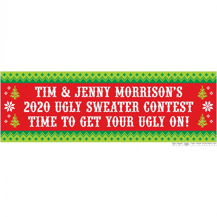 Personalized Small Ugly Sweater Vinyl Banner (1 Piece(s))