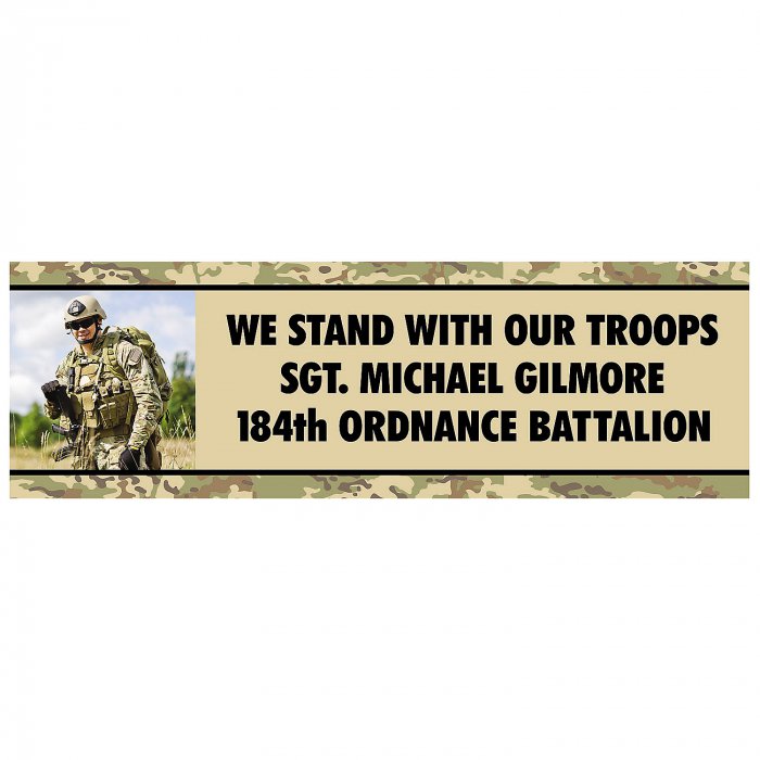 Custom Photo Support Our Troops Vinyl Banner (1 Piece(s))