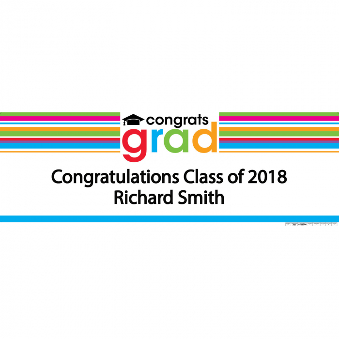 Personalized Medium Congrats Grad Vinyl Banner (1 Piece(s))