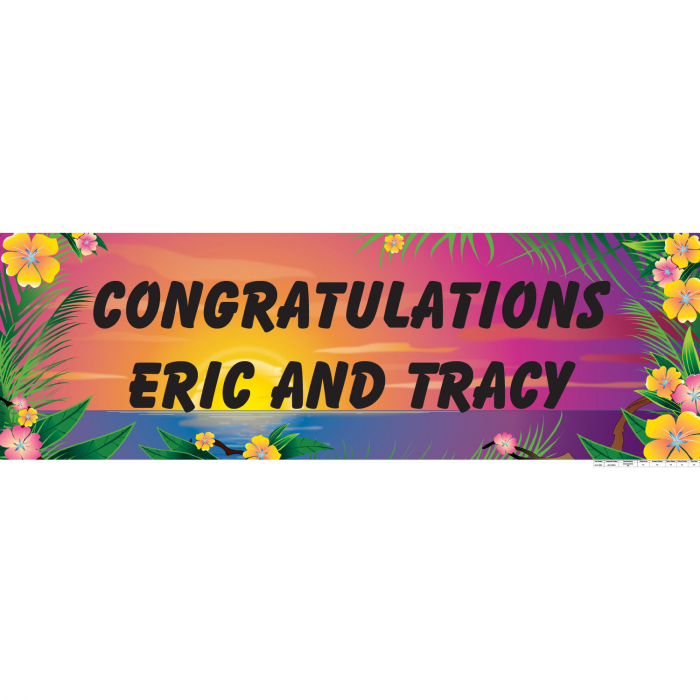 Personalized Medium Sunset Vinyl Banner (1 Piece(s))