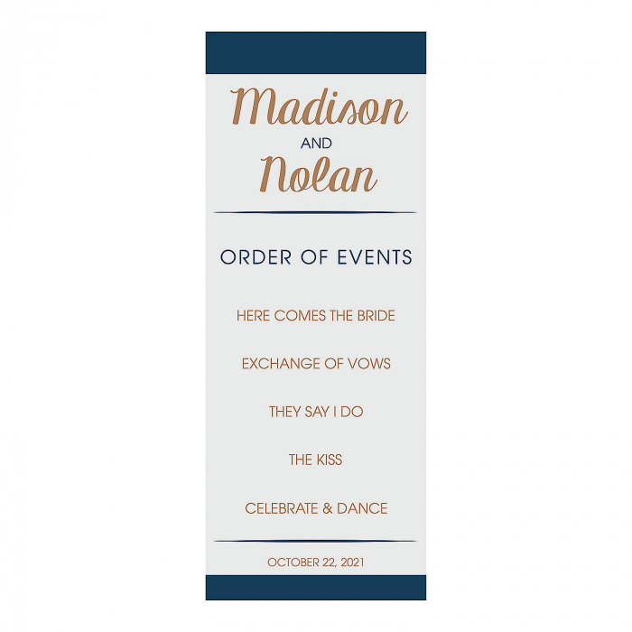 Personalized Simple Wedding Programs (25 Piece(s))