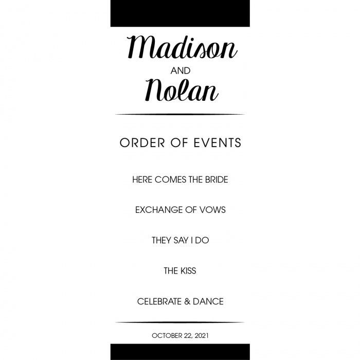 Personalized Simple Wedding Programs (25 Piece(s))