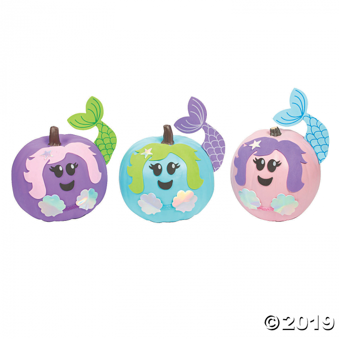 Mermaid Pumpkin Decorating Craft Kit (Makes 12)