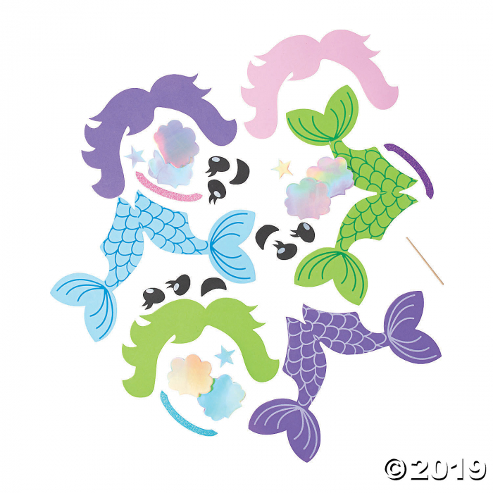 Mermaid Pumpkin Decorating Craft Kit (Makes 12)