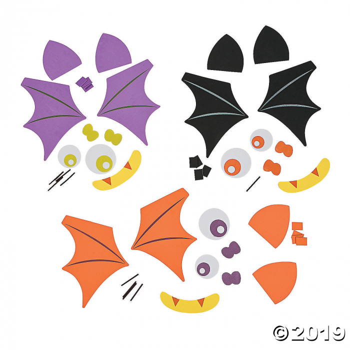 Bat Pumpkin Decorating Craft Kit (Makes 12)