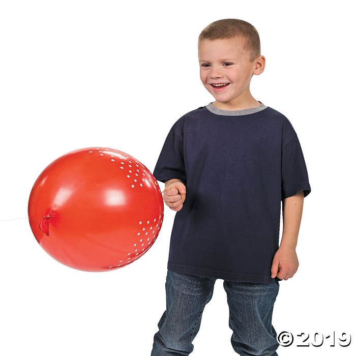 Patriotic Latex Punch Ball Balloon Assortment (Per Dozen