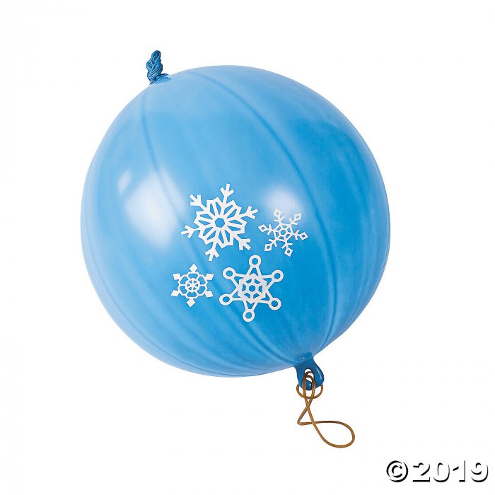 Snowflake Latex Punch Ball Balloons (Per Dozen)