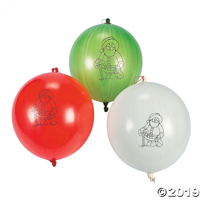 Holiday Latex Punch Ball Balloon Assortment (Per Dozen)