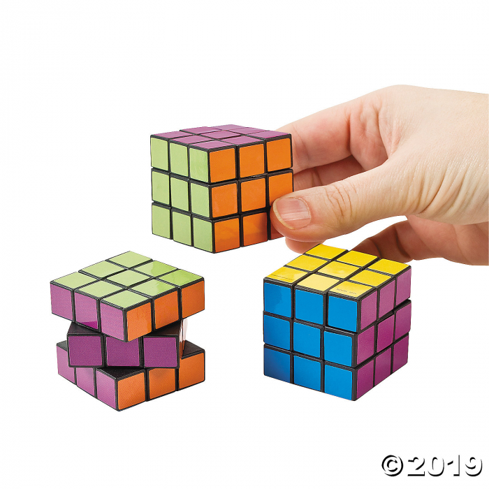 Mini Bright Puzzle Cubes (Per Dozen)