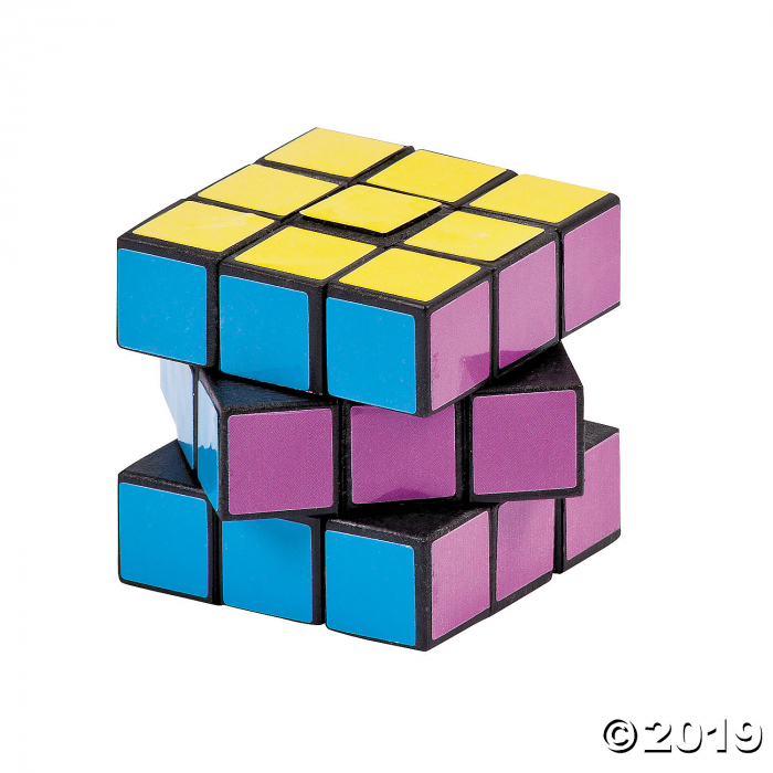 Mini Bright Puzzle Cubes (Per Dozen)