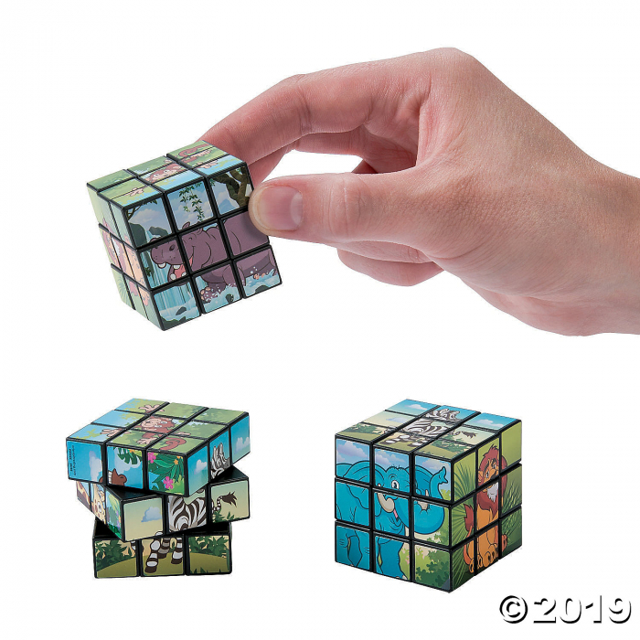 Zoo Animal Mini Puzzle Cubes (Per Dozen)