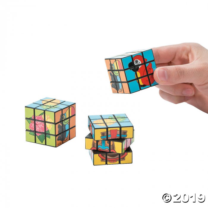 Tropical Luau Mini Puzzle Cubes (Per Dozen)