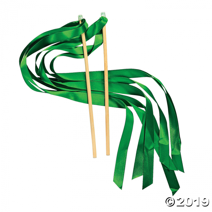 Green Ribbon Wands (24 Piece(s))