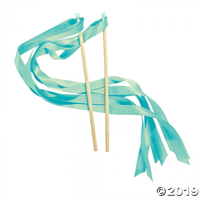Mint Green Ribbon Wands (24 Piece(s))