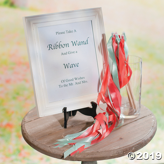 Mint Green Ribbon Wands (24 Piece(s))