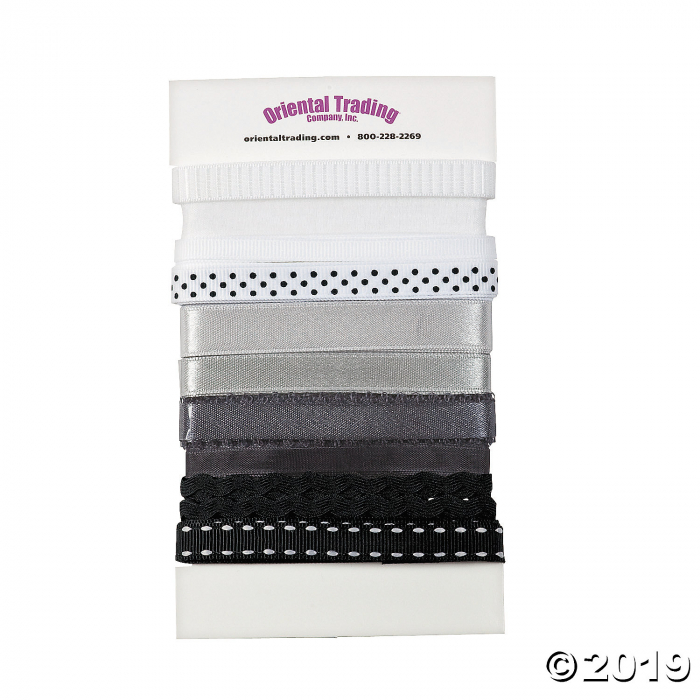 Black/White Ribbon Assortment (10 Piece(s))