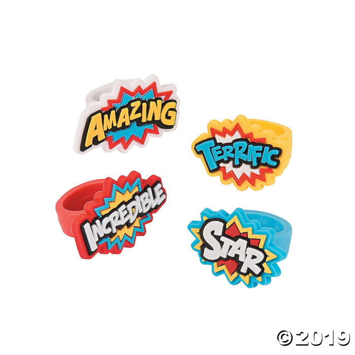 Superhero Rings (Per Dozen)