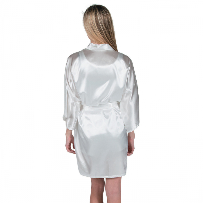 Personalized White Satin Robe (1 Piece(s))